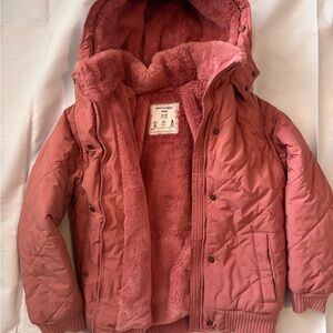 Pink Puffer Jacket with Hood